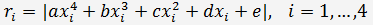 solutions with the corresponding discrepancies