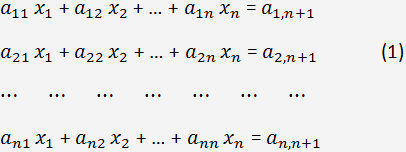 Solve systems of linear equations by Gaussian elimination